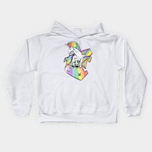 Rainbow Unicorn Rage Kids Hoodie